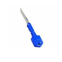 Stainless Steel Folding Pocket Knife Key-Black, Blue or Pink