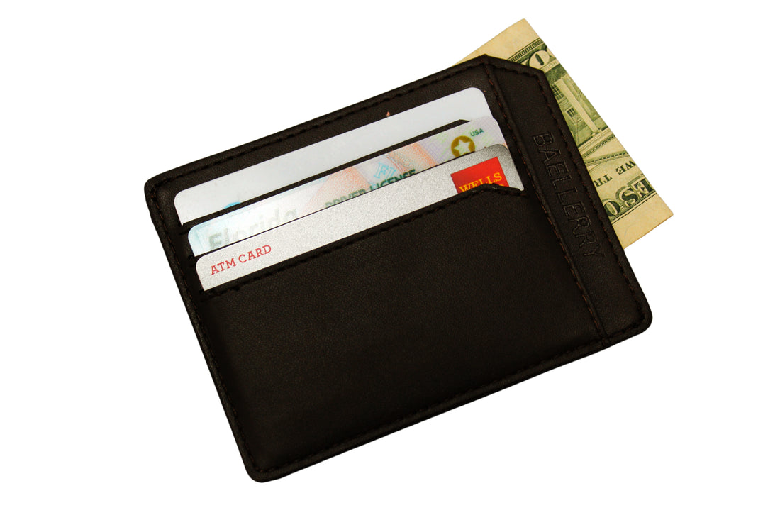 Ultra Slim RFID Blocking Credit Card Holder - Black or Brown