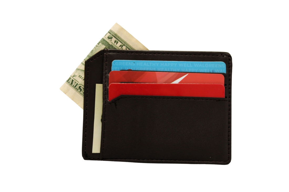 Ultra Slim RFID Blocking Credit Card Holder - Black or Brown