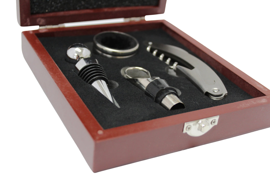 Wine Bottle Opener & Stopper Gift Set