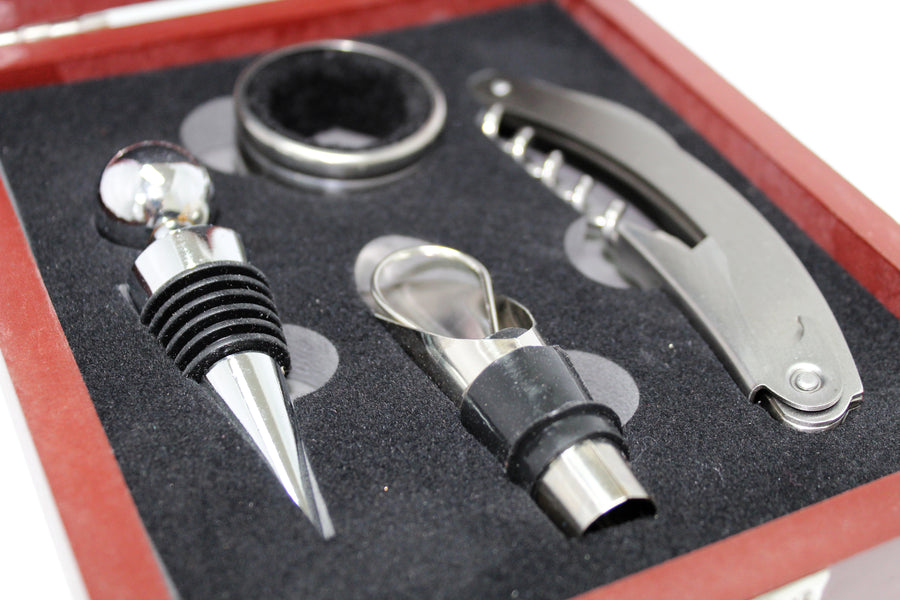 Wine Bottle Opener & Stopper Gift Set