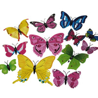 Mixed Color 3D Butterfly Magnet Fridge stickers - 12 pcs