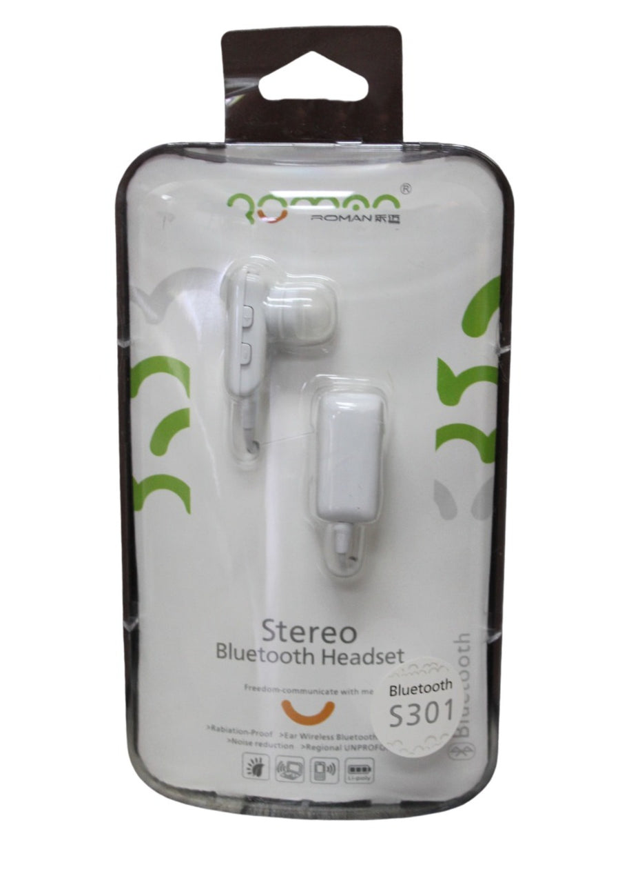 Roman S301 Stereo Bluetooth Headseat - Black, Green, Red, White and Yellow