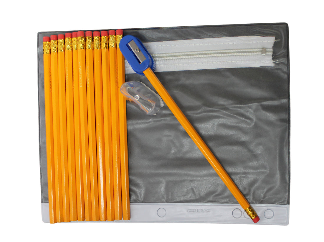 Pencil Carrying Bag w/ 12 Pencils and Sharpener