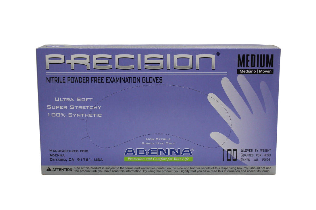 Nitrile Powder Free Gloves (Violet, Medium) Box of 100