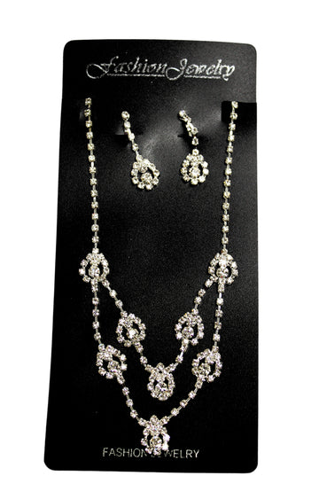 Swarovski Crystal Earring Necklace set TL3023 (Clip on)