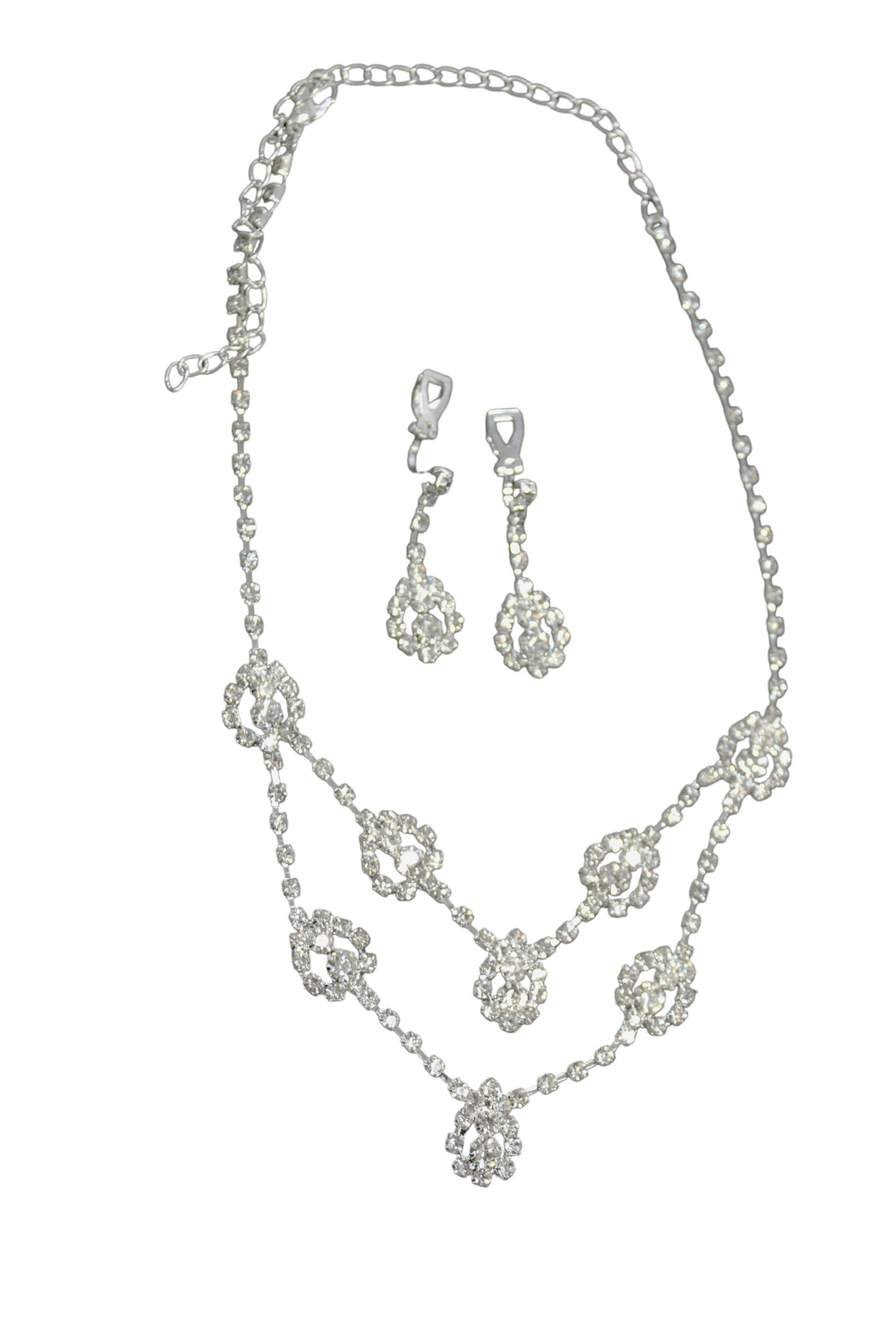 Swarovski Crystal Earring Necklace set TL3023 (Clip on)