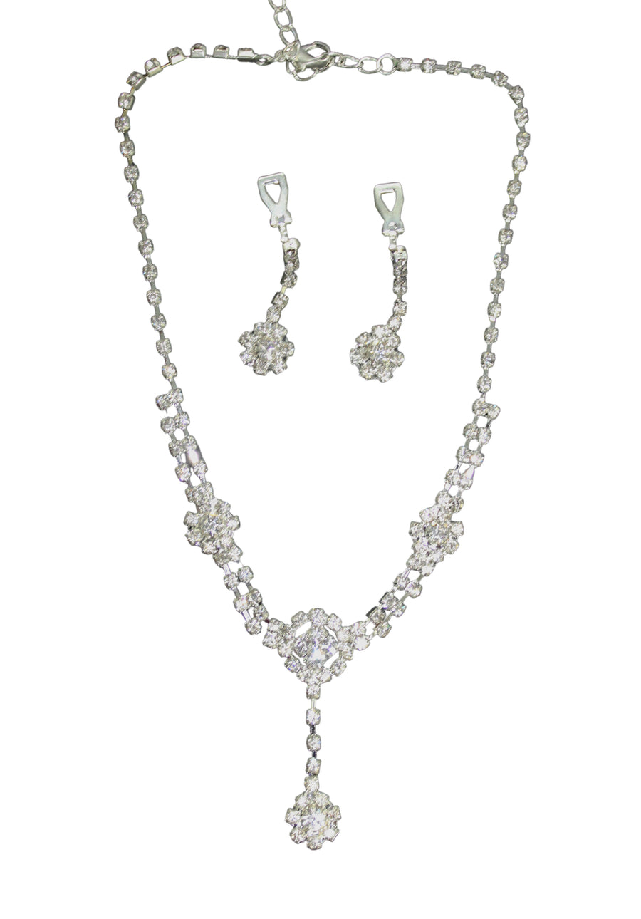 Swarovski Crystal Earring Necklace set TL3026 (Clip on)