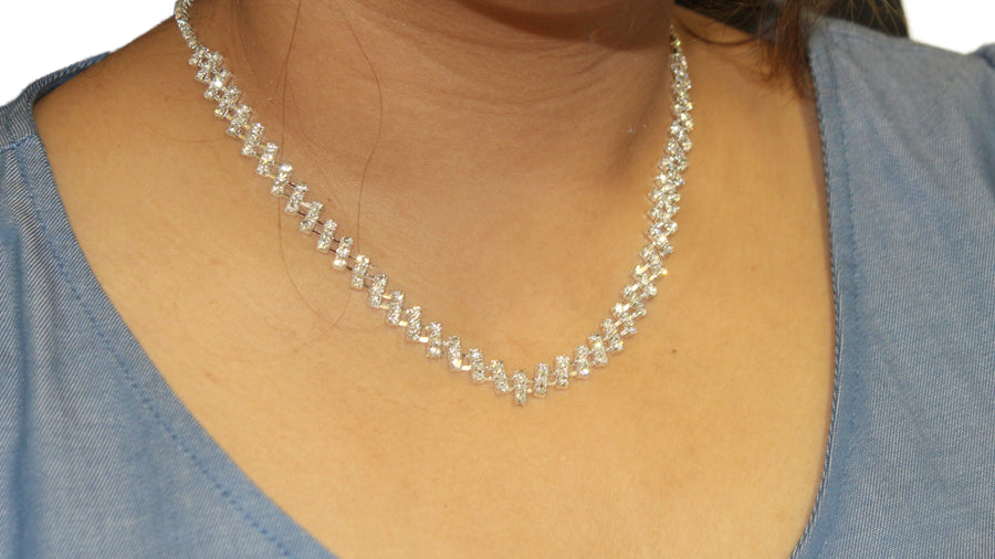 Swarovski Crystal Earring Necklace set TL3027 (Clip on)