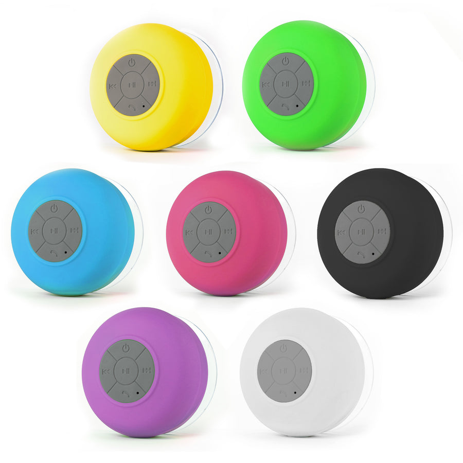 Large Bluetooth Waterproof Shower Speaker- Blue, Pink, Yellow, Black, White or Green