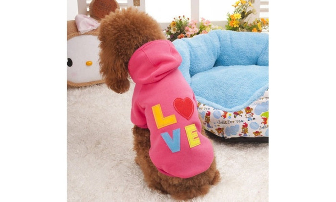 Cute LOVE Hoodie for Small Dogs