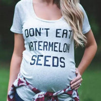 Maternity short sleeve T-Shirt "Don't Eat Watermelon Seeds"