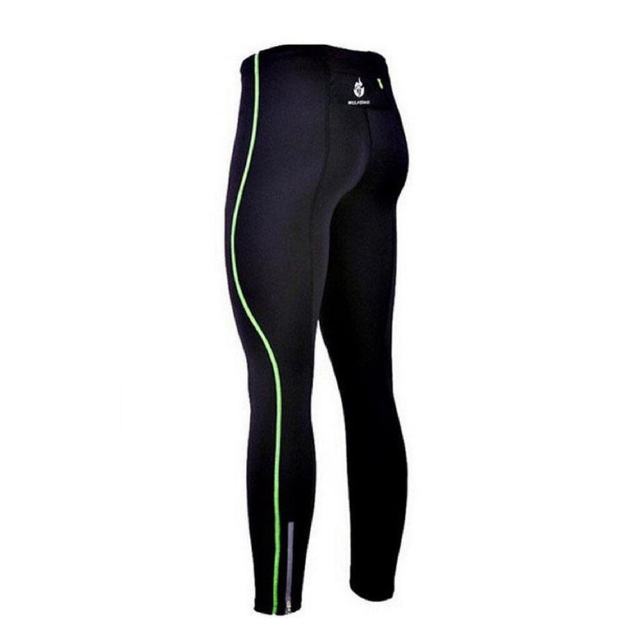 Men's Long Bike Pants With Blue or Green Trim