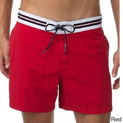 Men's Solid Swim Shorts - Navy, Red, Teal or Green