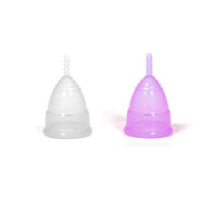 Menstrual Cups - 1 or 2 Pack - Pink, Purple or Clear