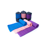 Non Skid Yoga Towel - Blue, Pink or Purple