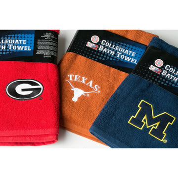 Officially Licensed Collegiate Bath Towels W/ Official College Logo