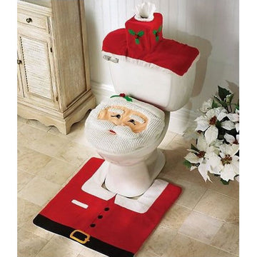 Santa Toilet Cover & Rug Set - 3 piece set