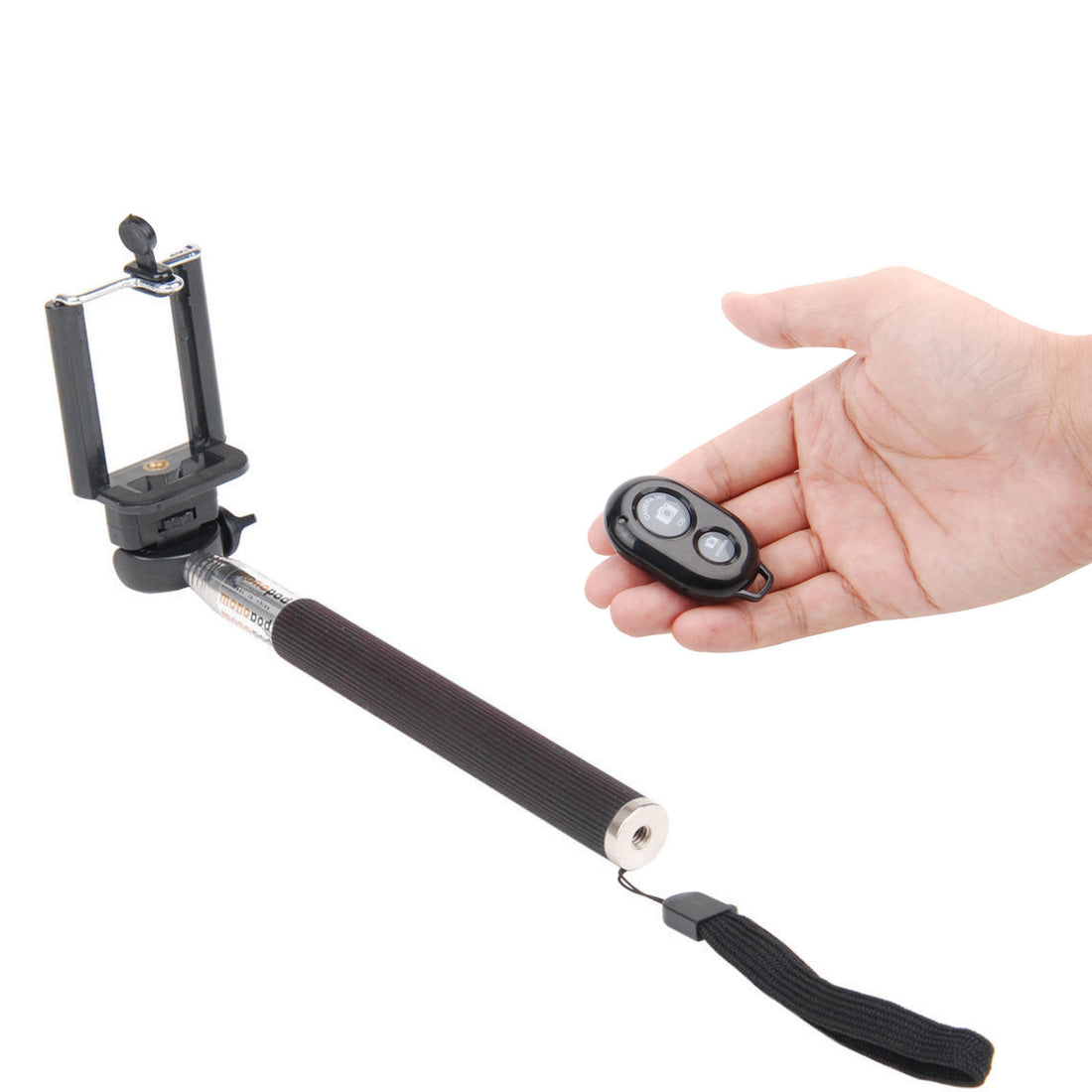 Selfie Stick with Bluetooth Remote Shutter - Black, Pink, Purple, Turquoise, White and Yellow