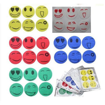 Smiling Face Mosquito Repellent Sticker - Multi Color - Pack of 30