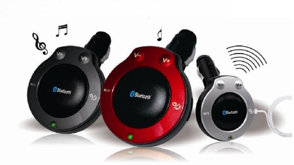 Steering Wheel Handsfree Bluetooth Speakerphone Car Kit - Multiple Colors