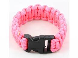 Survival Bracelet with Paracord/Flint Scraper/Whistle/Cutting Tool - Black, Blue, Camo, Orange, Pink or Rainbow