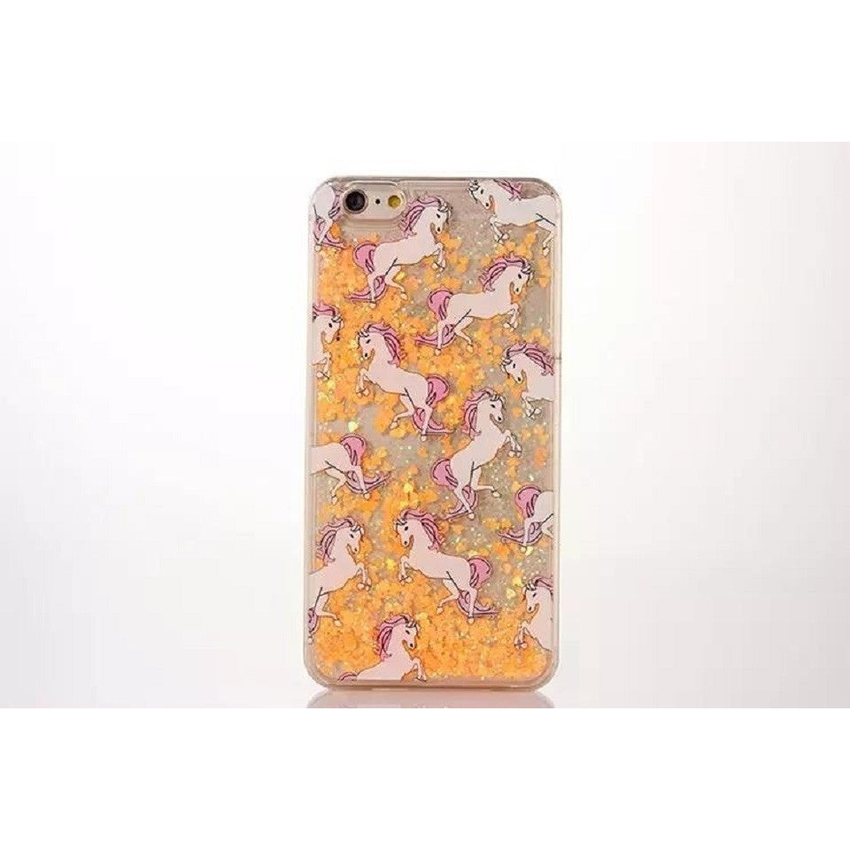 Unicorn Glitter Quicksand Phone Case for iPhone 6 and 6 Plus - Pink, Gold or Silver