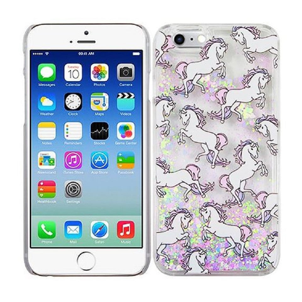 Unicorn Glitter Quicksand Phone Case for iPhone 6 and 6 Plus - Pink, Gold or Silver