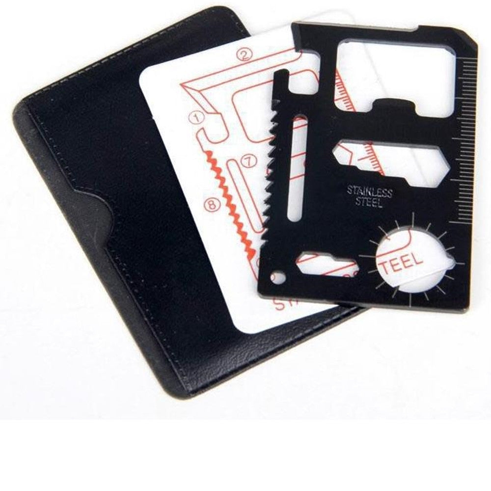 Wallet Multifunction Tool - Black, Red or Silver