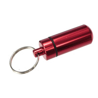 Waterproof Air-tight Aluminum Alloy Pill Case Pill Box Keychain Holder