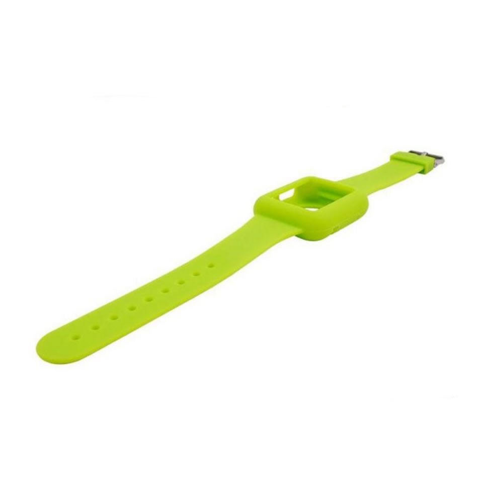 Silicone Sport Band with Buckle for Apple Watch - 38mm or 42mm Options - Black, Green, White, Blue or Red