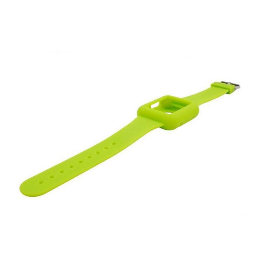 Silicone Sport Band with Buckle for Apple Watch - 38mm or 42mm Options - Black, Green, White, Blue or Red