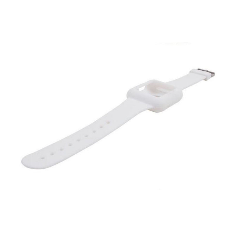Silicone Sport Band with Buckle for Apple Watch - 38mm or 42mm Options - Black, Green, White, Blue or Red