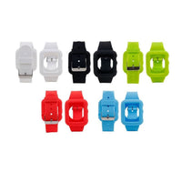 Silicone Sport Band with Buckle for Apple Watch - 38mm or 42mm Options - Black, Green, White, Blue or Red