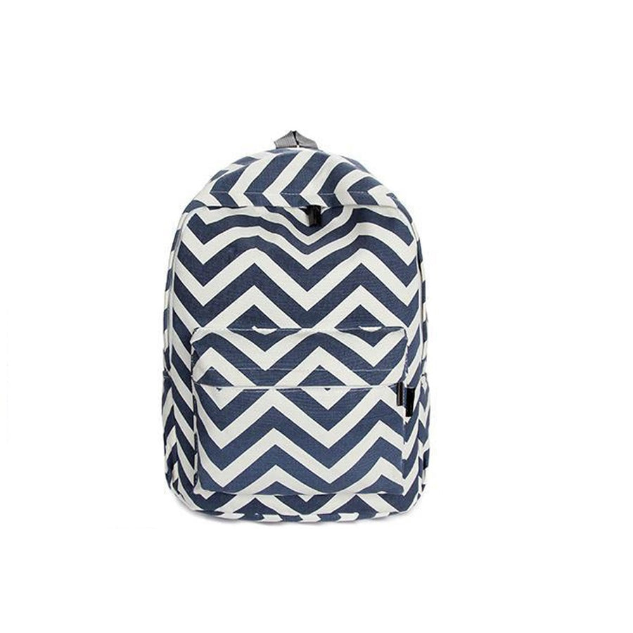 Chevron Backpack & School Supply Bundle - Black, Blue, Green or Pink