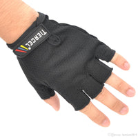 Fingerless Cycling Gloves - Red, Blue or Black