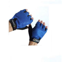 Fingerless Cycling Gloves - Red, Blue or Black