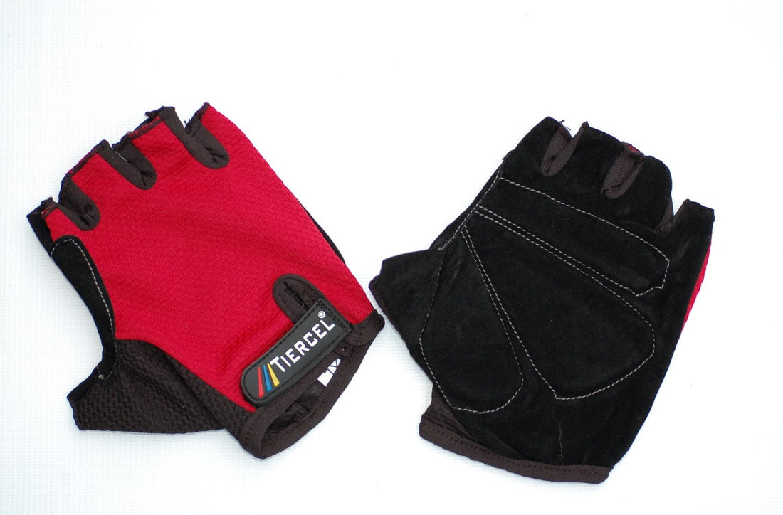 Fingerless Cycling Gloves - Red, Blue or Black