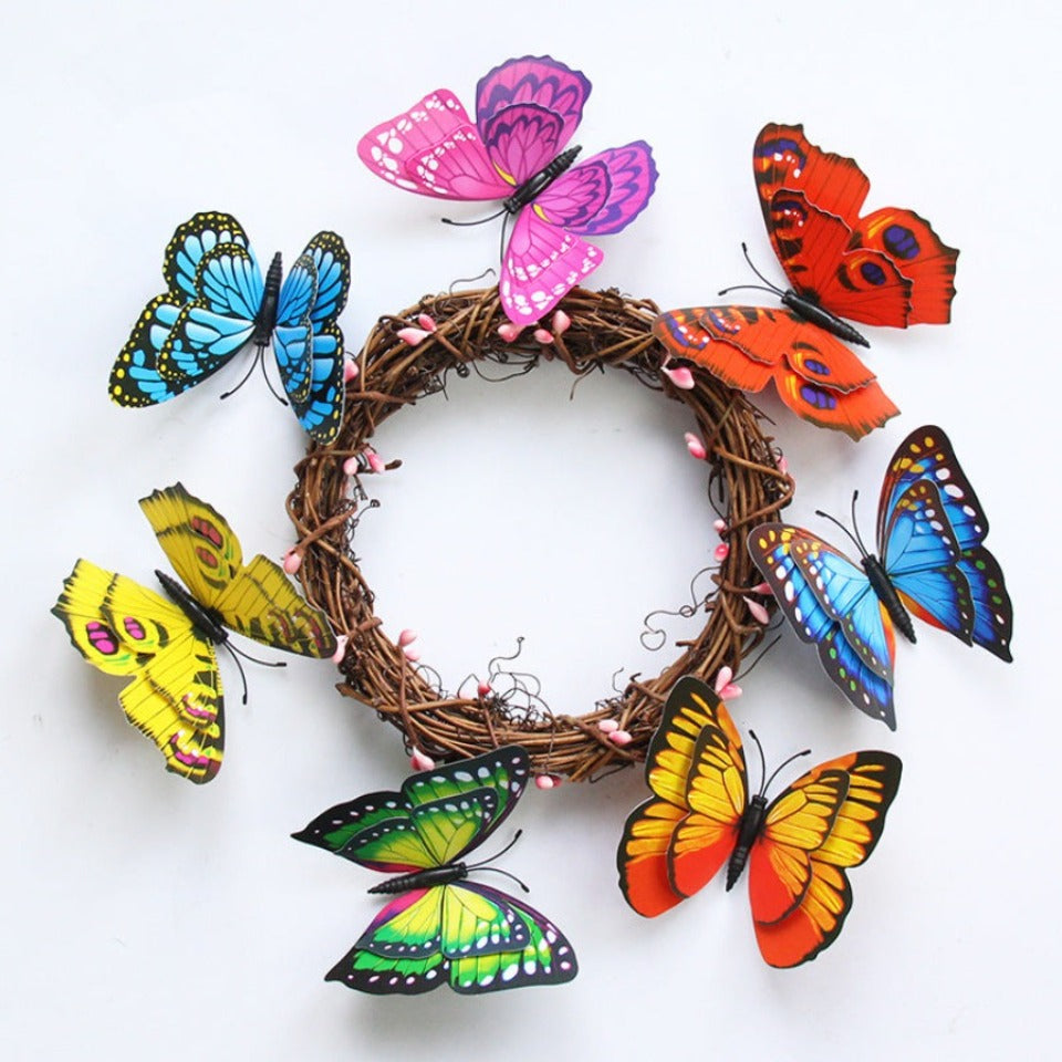 Mixed Color 3D Butterfly Magnet Fridge stickers - 12 pcs