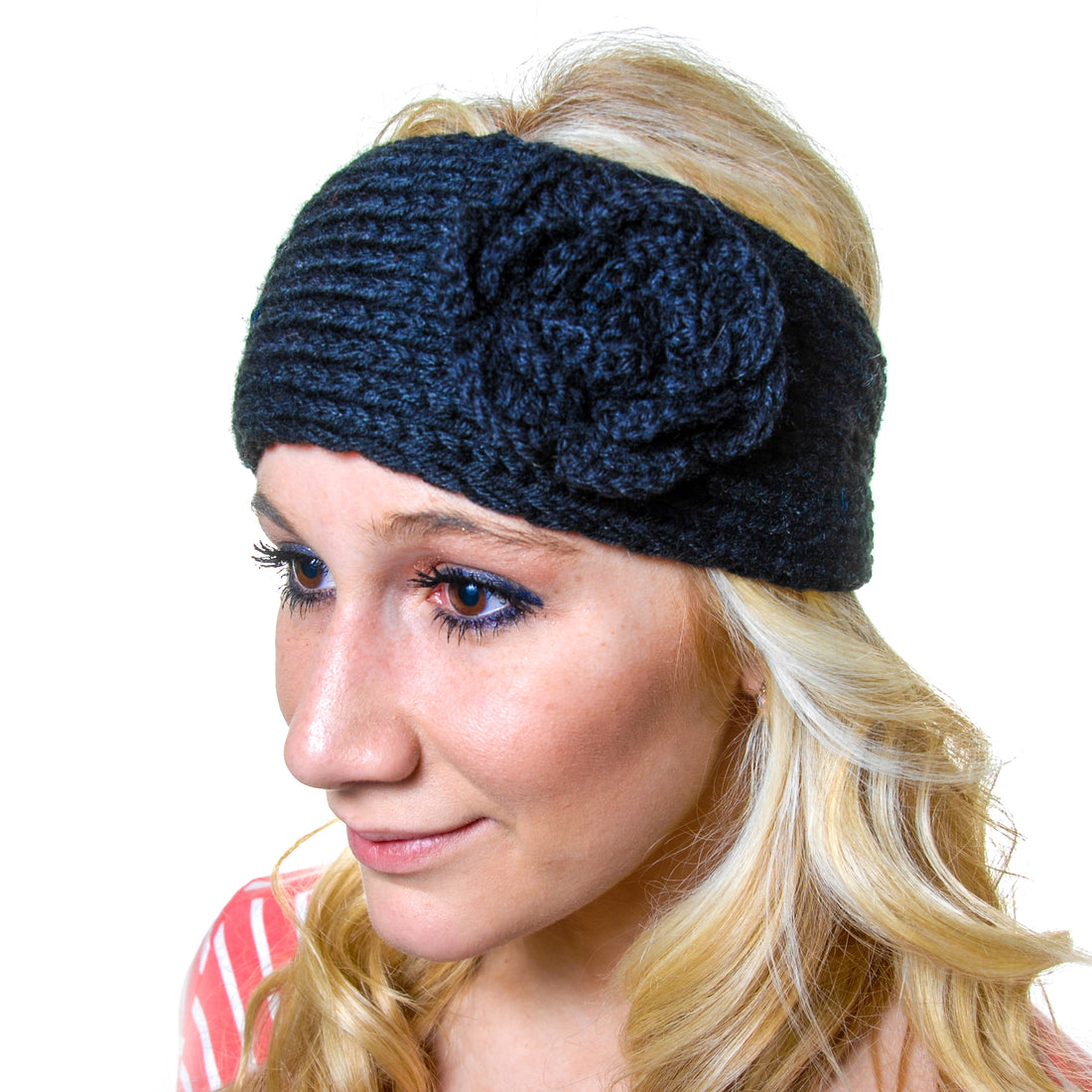 Crochet Headband - Black, Blue, Pink or Tan