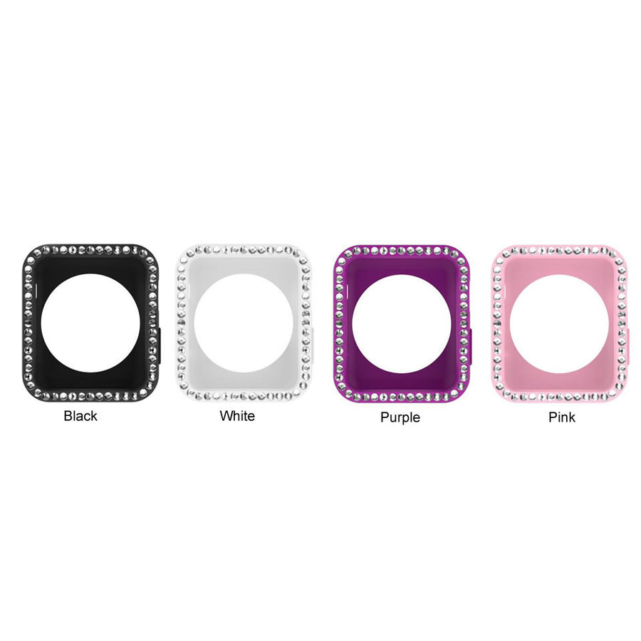 Crystal TPU Protective Cover for Apple Watch - 38mm and 42mm Options - Black, Pink, Purple or White