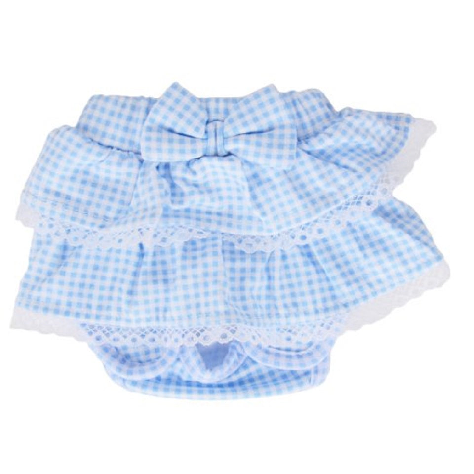 Doggie Diaper with Ruffles and Bow - Pink, Blue or Yellow