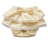 Doggie Diaper with Ruffles and Bow - Pink, Blue or Yellow