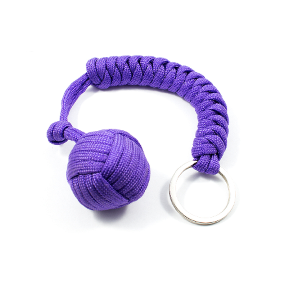 Monkey Fist Keychain - Black, Pink, Purple, Teal or Black
