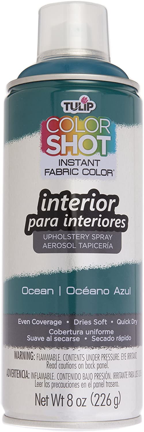 Tulip ColorShot Instant Fabric Color Interior Upholstery Spray 8 oz - Ocean