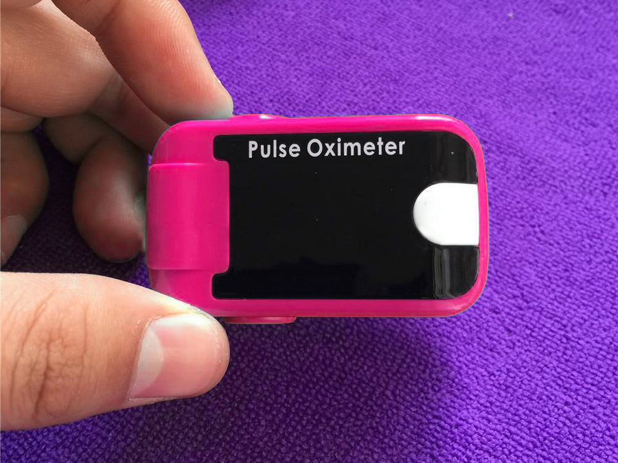 Fingertip Pulse Oximeter with Audio Alarm & Pulse Sound - Blue or White