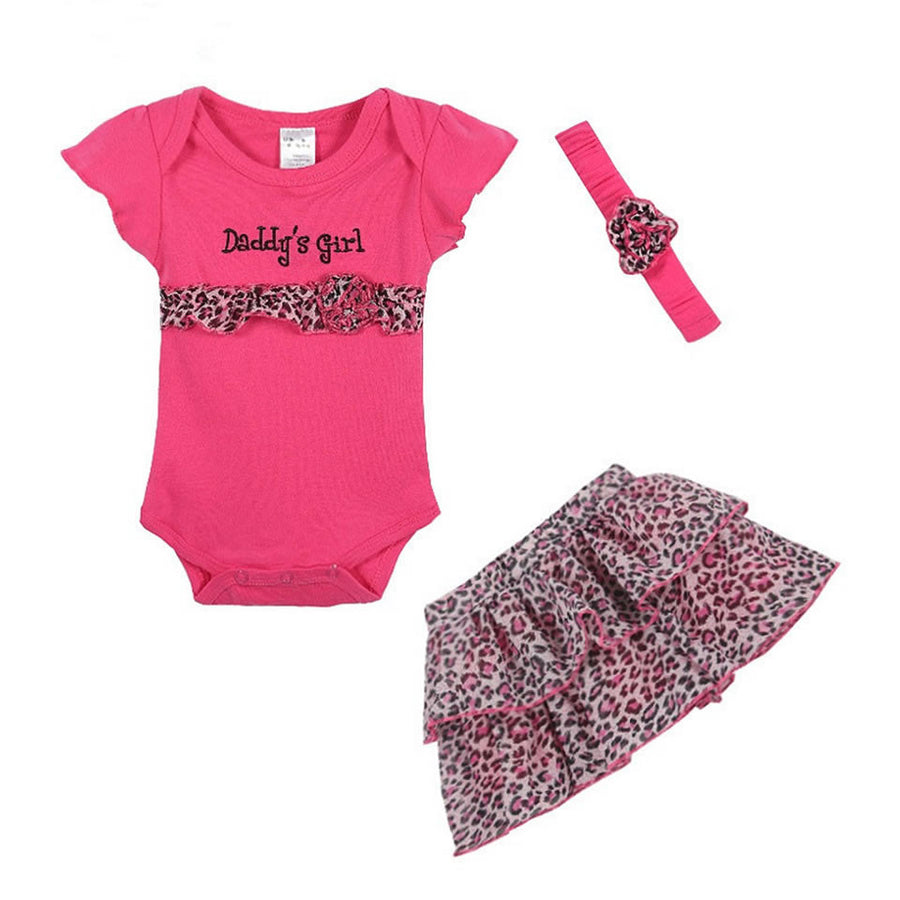 3 Piece Ruffled Dress Set for Baby Girls