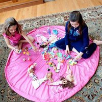 Children's Portable Playmat- Pink, Blue or Green (Sm-Lg)