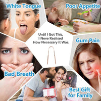 Oral Stainless Steel Tongue Scraper  Banishes Bad Breath And Maintains Gum Hygiene