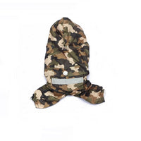 Pet Rain Jacket with Hood - Blue, Red, Yellow and Camo